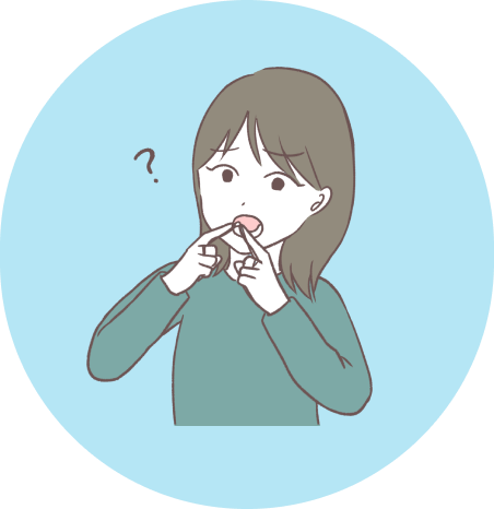歯に違和感を感じる女性イラスト