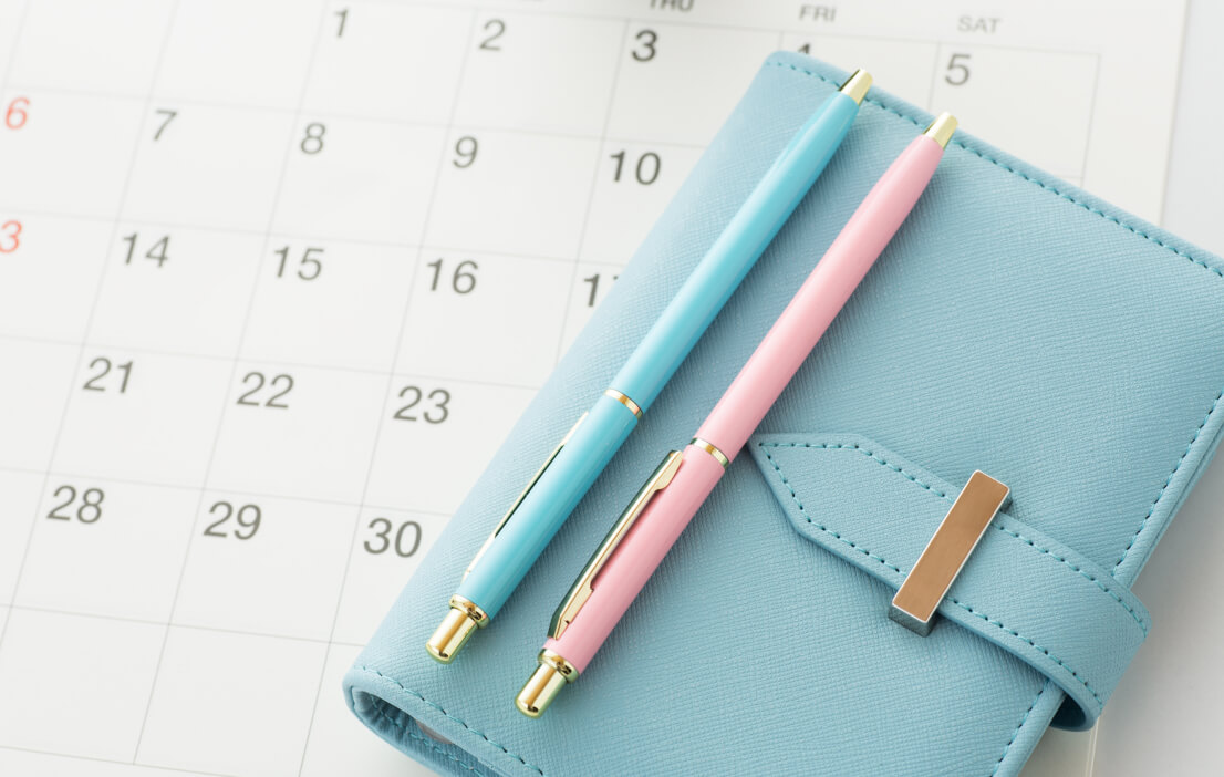 スケジュール帳とカレンダー