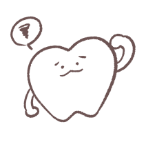 もやもやする歯のイラスト