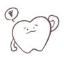 もやもやする歯のイラスト