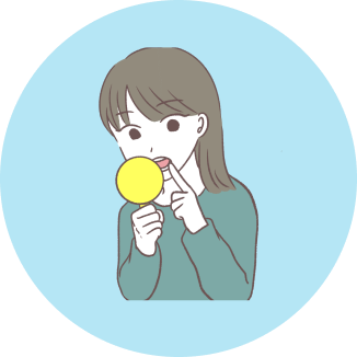 歯を気にしている女性イラスト