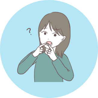 歯に違和感を感じる女性イラスト