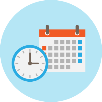 時計とカレンダーのイラスト